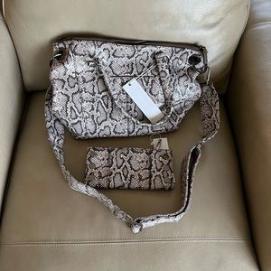 Brand New Hammit handbag with matching leather wallet.